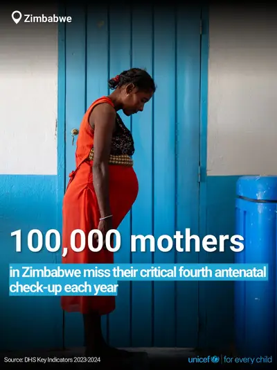 Antenatal care tile for Zimbabwe, Bold number · English